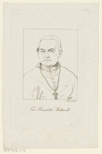 Portret van monnik Giovanni Benedetto Mittarelli