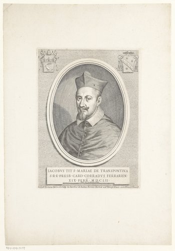 Portretten van kardinalen met twee wapenschilden