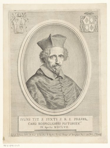 Portret van kardinaal Giulio Rospigliosi by Giuseppe Maria Testana
