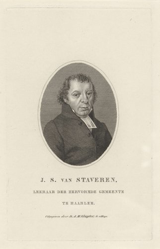 Portret van Johannes Samuel van Staveren by Walraad Nieuwhoff