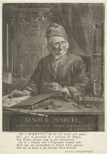 Portret van Arnold Marcel by Aert Schouman