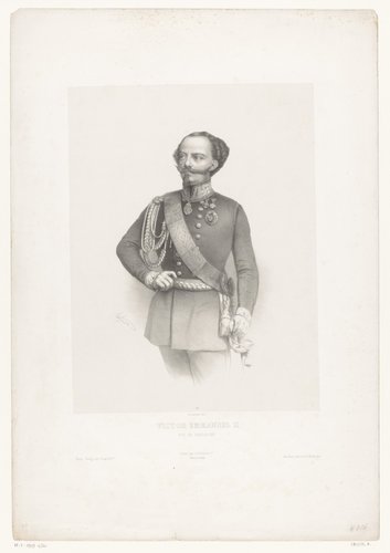 Portret van Victor Emanuel II van Italië