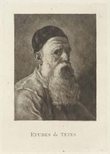 Buste van een oude man met een baard