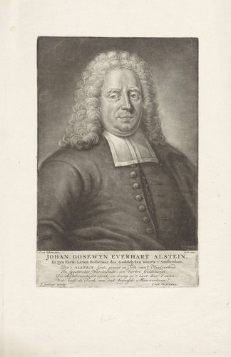 Portret van de predikant Johan Gosewyn Everhart Alstein