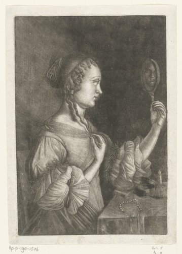 Meisje met spiegel in de hand