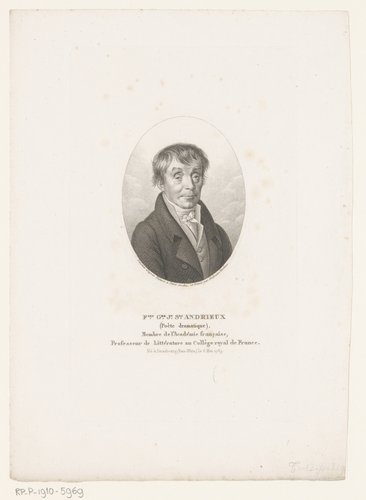 Portret van François Guillaume Jean Stanislaus Andrieux by Ambroise Tardieu