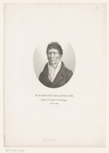 Portret van Aubin Barbary de Langlade by Ambroise Tardieu