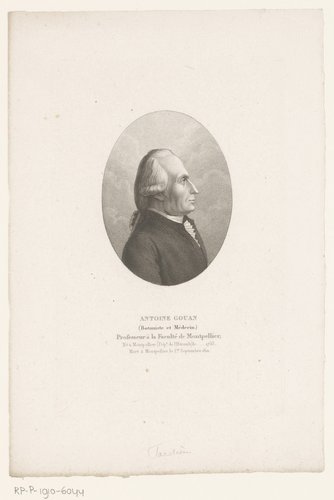 Portret van Antoine Gouan by Ambroise Tardieu