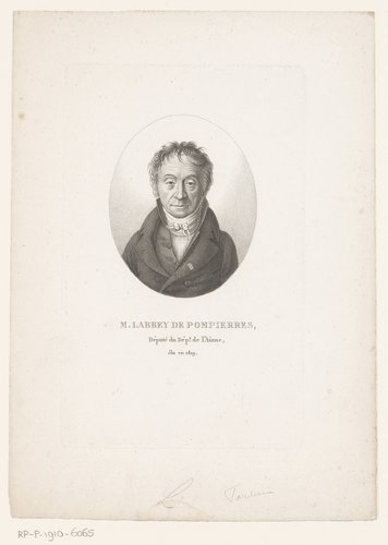 Portret van Guillaume-Xavier Labbey de Pompières by Ambroise Tardieu