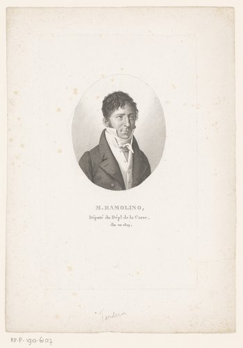 Portret van André Ramolino by Ambroise Tardieu