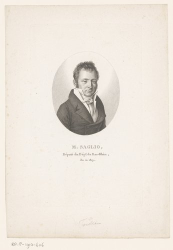 Portret van Florent Saglio by Ambroise Tardieu