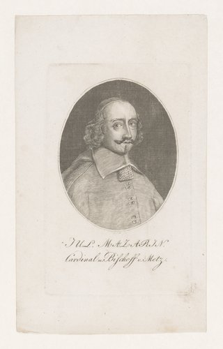Portret van Jules Mazarin by Johann Christian Ernst Müller