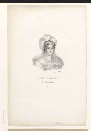 Portret van Marie Thérèse Charlotte van Frankrijk by anonymous; veuve Delpech (Naudet)