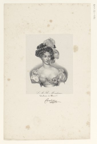 Portret van Maria Carolina van Bourbon-Sicilië by anonymous; veuve Delpech (Naudet)