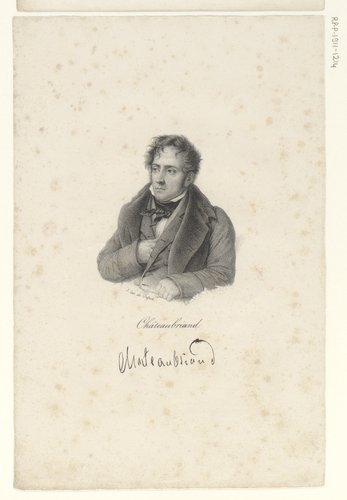 Portret van François-René de Chateaubriand by anonymous; veuve Delpech (Naudet)