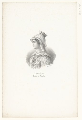 Portret van koningin Ingoberga by anonymous; veuve Delpech (Naudet)