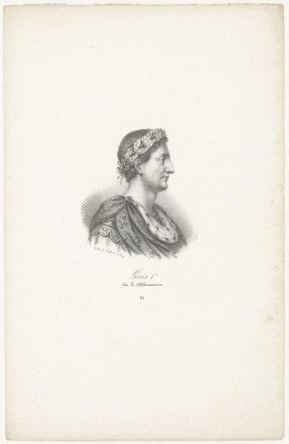Portret van Lodewijk de Vrome by anonymous; veuve Delpech (Naudet)