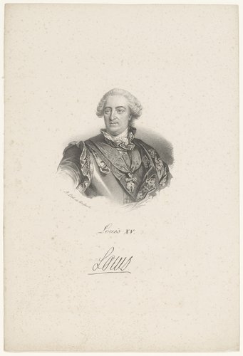 Portret van Lodewijk XV van Frankrijk by anonymous; veuve Delpech (Naudet)