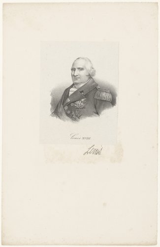 Portret van Lodewijk XVIII van Frankrijk by anonymous; veuve Delpech (Naudet)