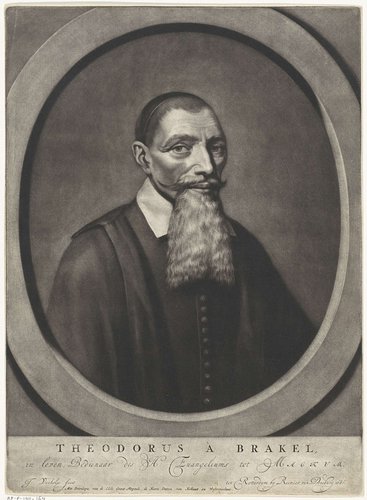 Portret van de predikant Theodorus a Brakel