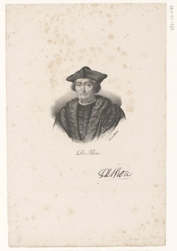 Portret van Jacques-Auguste de Thou by anonymous; veuve Delpech (Naudet)