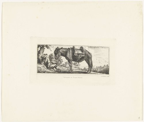 Man met ezel by Johannes Arnoldus Boland