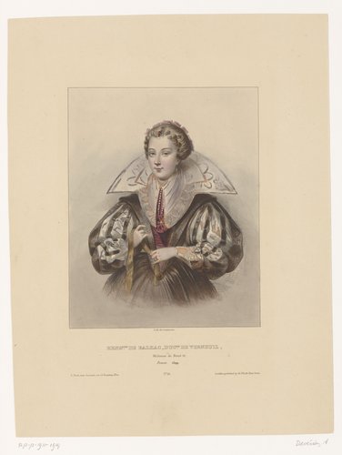 Portret van Catherine Henriette de Balzac d'Entragues by Achille Devéria