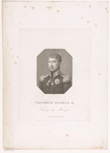 Portret van Friedrich Wilhelm III by Friedrich Wilhelm Bollinger