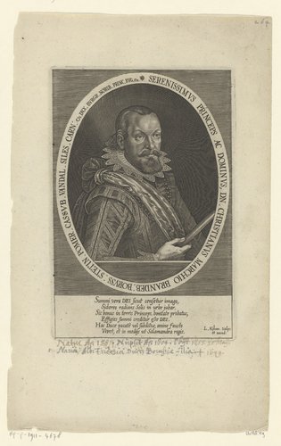 Portret van Christian von Brandenburg-Kulmbach