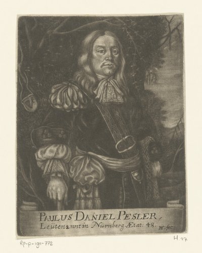 Portret van Paul Daniel Besler op 48-jarige leeftijd