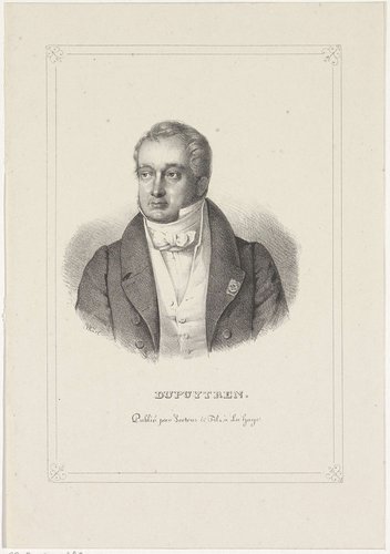 Portret van Guillaume Dupuytren by Wilhelmus Cornelis Chimaer van Oudendorp