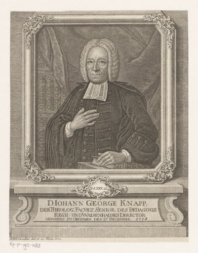 Portret van Johann Georg Knapp