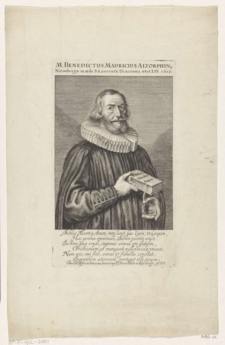 Portret van Benedict Mauricius op 54-jarige leeftijd