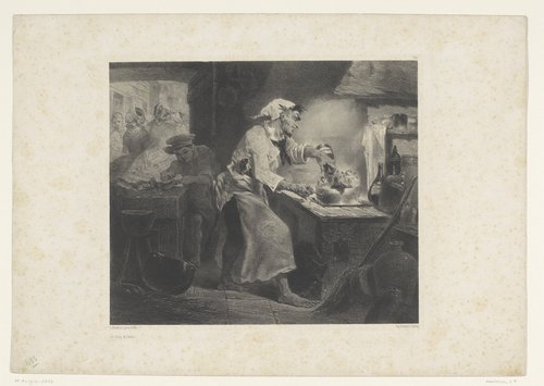 Duivel kookt meisjes in een pan