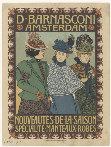 Advertentie van kledingzaak D. Barnasconi in Amsterdam