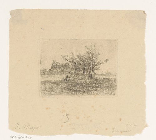 Landschap met boerderij
