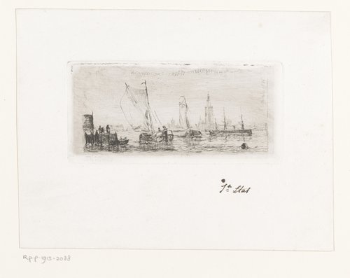 Schepen in het water bij de haven van Antwerpen
