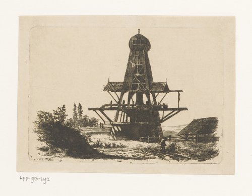 Molen in een landschap