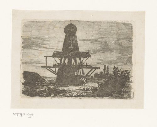 Molen in een landschap