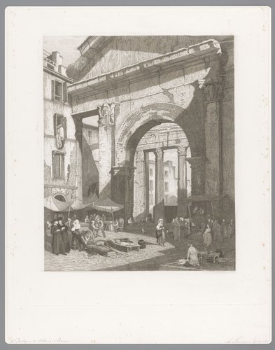 Vismarkt bij de Porticus van Octavia te Rome