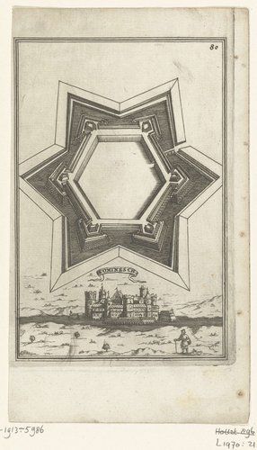 Illustratie voor 'Den Arbeid van Mars' van Allain Manesson Mallet by Romeyn de Hooghe