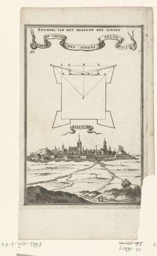 Illustratie voor 'Den Arbeid van Mars' van Allain Manesson Mallet by Romeyn de Hooghe