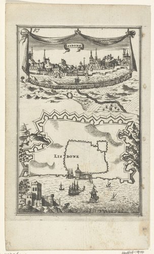 Illustratie voor 'Den Arbeid van Mars' van Allain Manesson Mallet by Romeyn de Hooghe