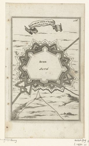 Illustratie voor 'Den Arbeid van Mars' van Allain Manesson Mallet by Romeyn de Hooghe