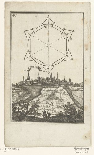 Illustratie voor 'Den Arbeid van Mars' van Allain Manesson Mallet by Romeyn de Hooghe