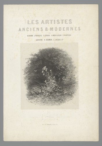 Titelprent van deel zeven van de prentserie 'Les artistes anciens et modernes' by Adolphe Mouilleron