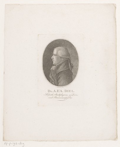 Portret van August Friedrich Adrian Diel