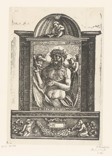 Man van Smarten in een ornamentele omlijsting