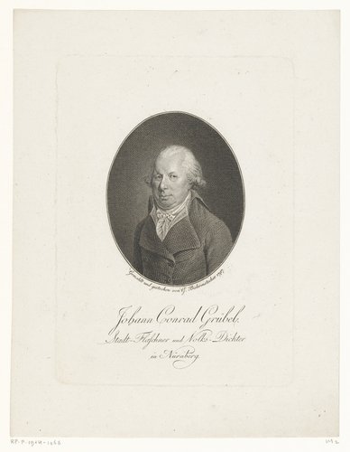Portret van Johann Conrad Grübel