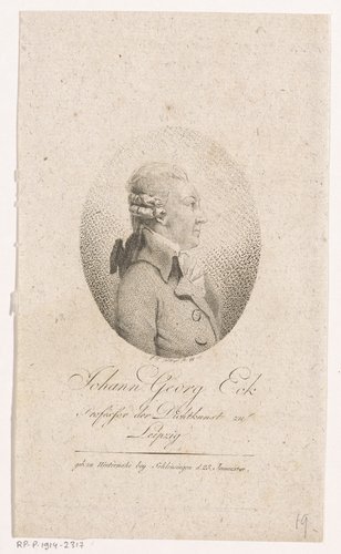Portret van Johann Georg Eck by Friedrich Wilhelm Bollinger